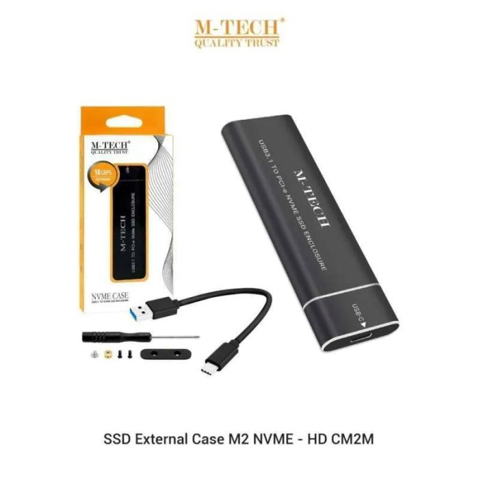 MTECH CASE NVME CASING SSD M2 NVME MTECH USB SPEED 10GBPS