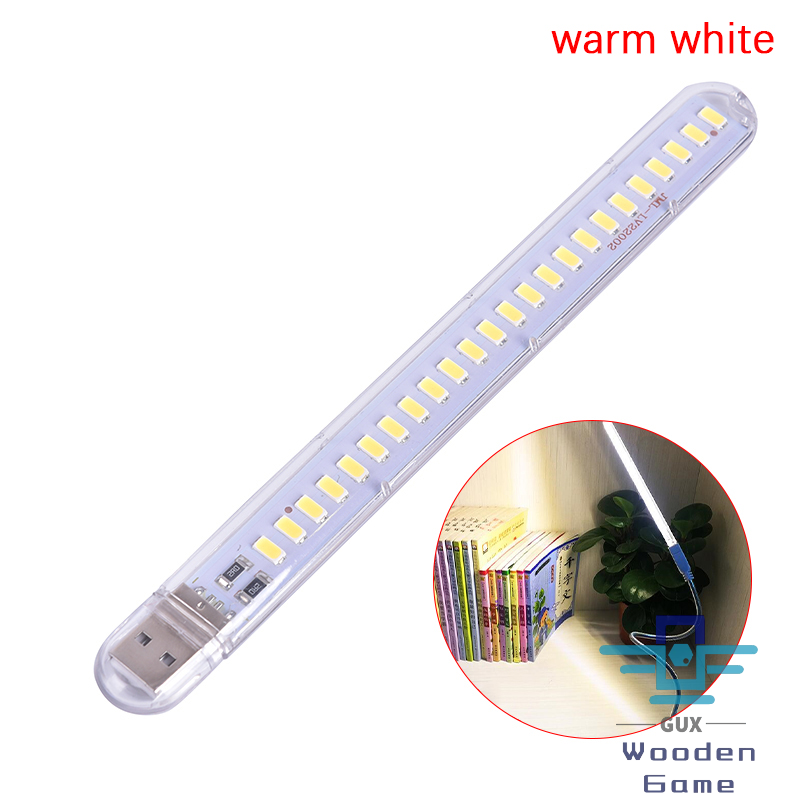 Woo đèn ngủ led usb 5v 12w đèn bàn đọc sách usb 24 led đèn sách