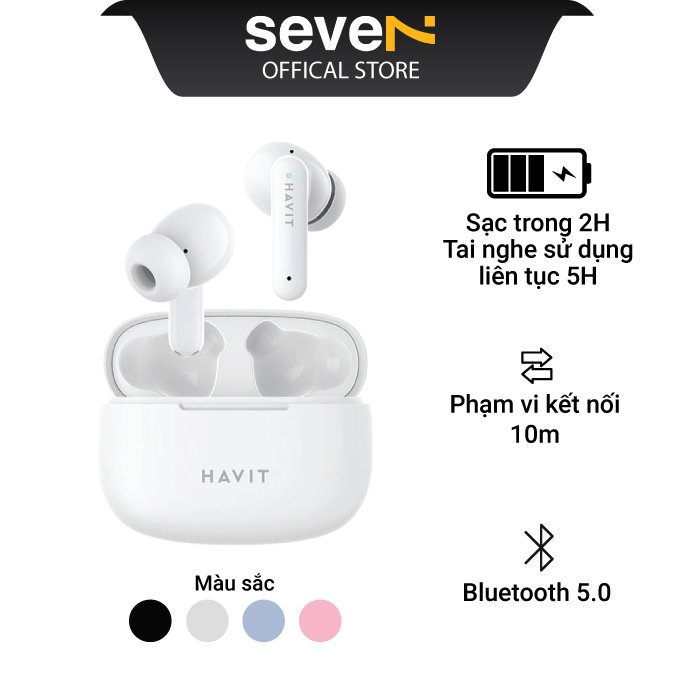 Tai Nghe Bluetooth TWS HAVIT TW967 BT 5.0, Thiết Kế Công Thái Học, Driver 10mm, Nghe Nhạc Đến 5H - BH 12 Tháng thumbnail