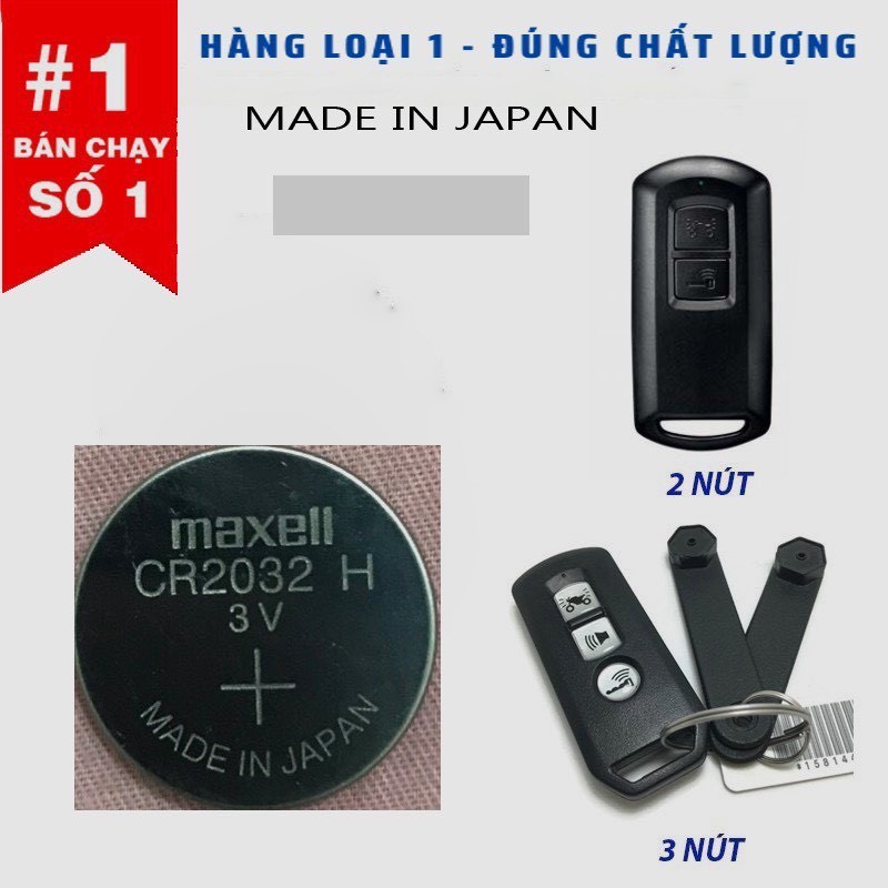 Pin điều khiển smartkey dòng xe honda sh/ sh mode/ vairo/lead/ ab/vision/pcx hàng xịn