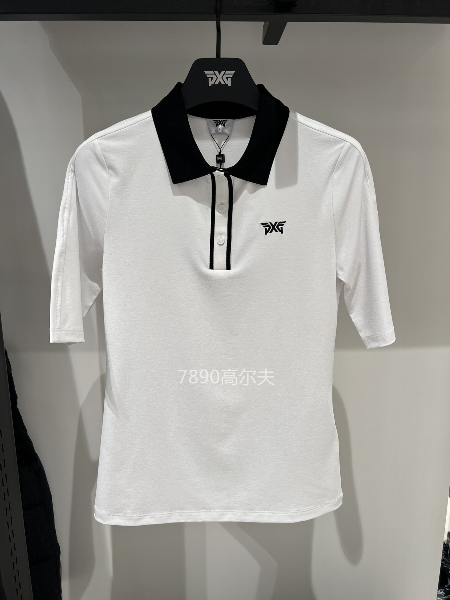 Pxg1 golf quần áo lady lapel màu mùa xuân lạnh lạnh tay áo t-shirt casual top hàn quốc