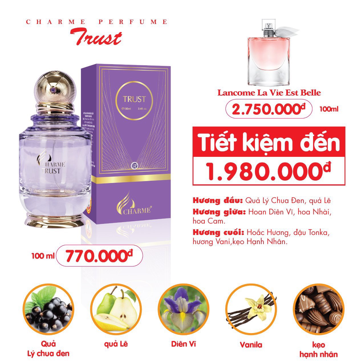 Nước Hoa Charme_Trust 100ml