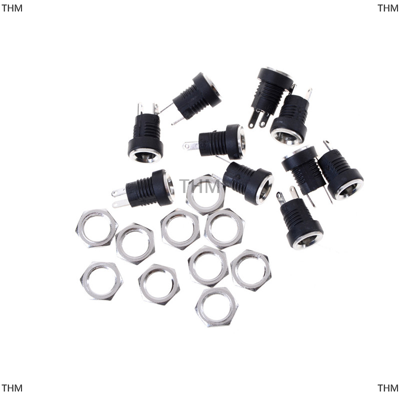 Thm 10 chiếc giắc cắm nguồn điện dc-022b đầu nối gắn bảng điều khiển cái 5.5*2.1mm