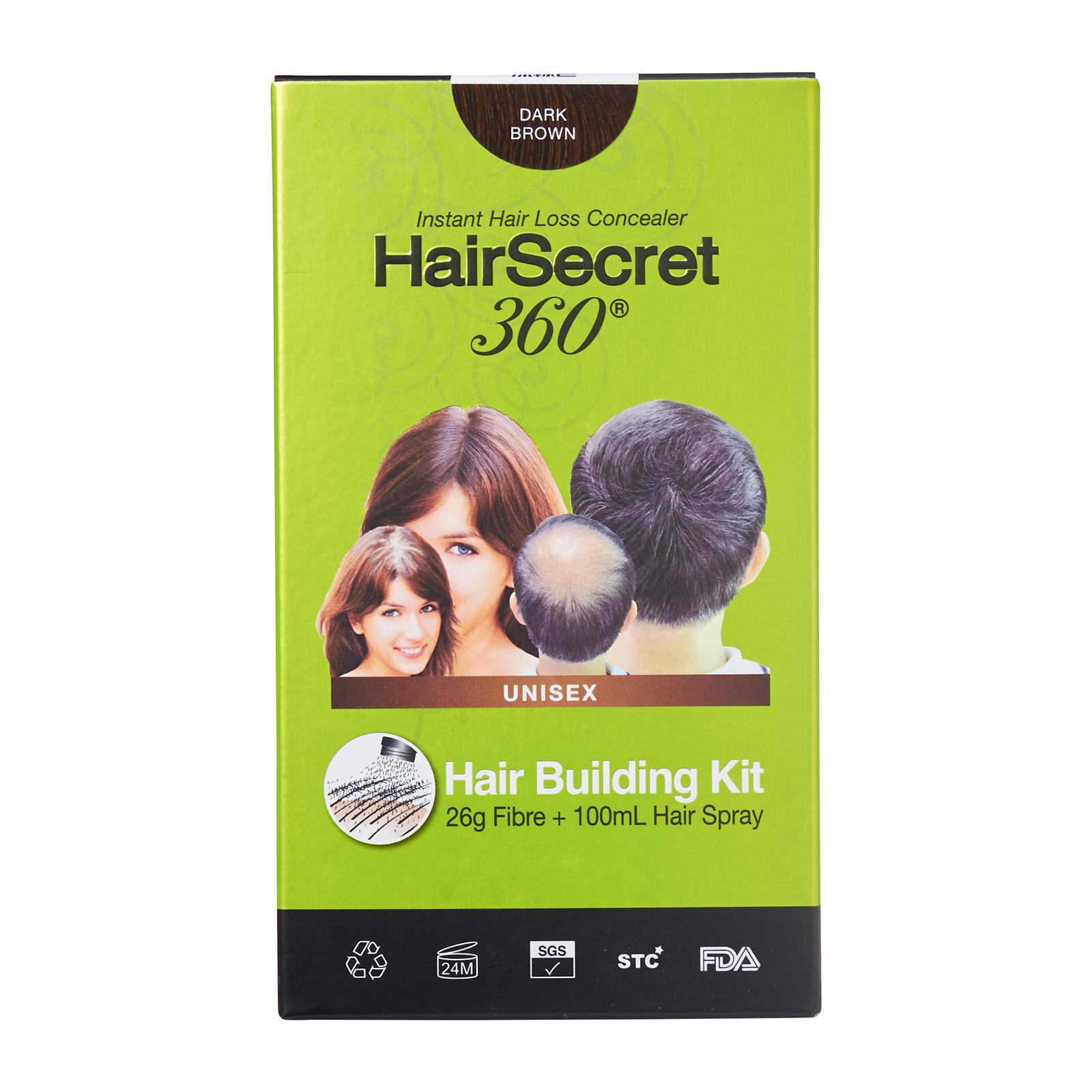 Hair Secret 360 Hair Building Fiber Dark Brown Spray Kit Lazada Singapore