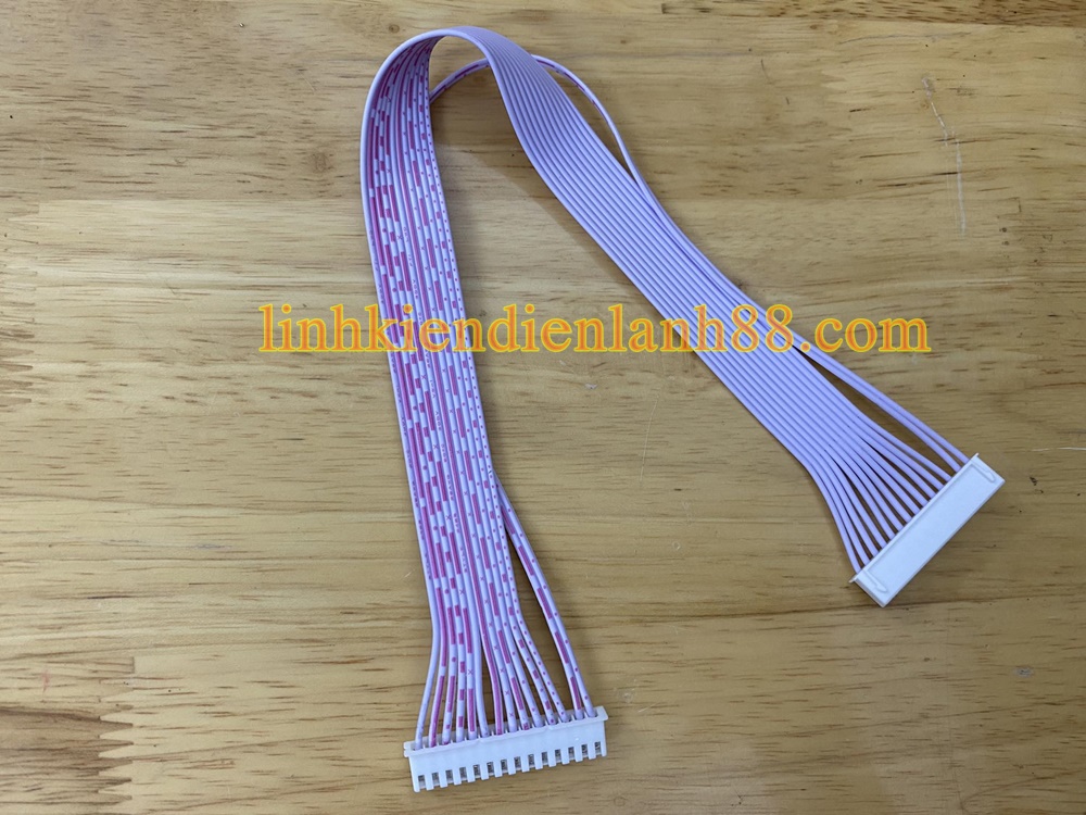 Dây bus 14p xh2.54 dây trắng đỏ 30cm