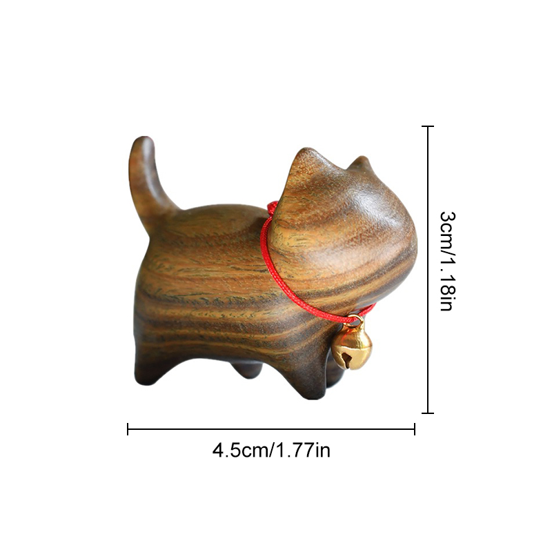 New%20Sandalwood%20Hand-Carved%20Cat%20Wooden%20Mini%20Animal%20Doll%20Desk%20Decoration%20Statues%20Crafts%20Xmas%20Wooden%20Bell%20Cat%20-%20Image%207