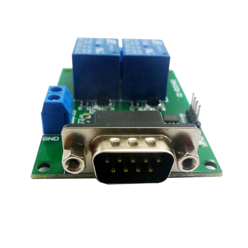 Tb351 2 channel dc 12v serial port relay module pc computer usb rs232 db9 rs485 uart remote control switch board smart home