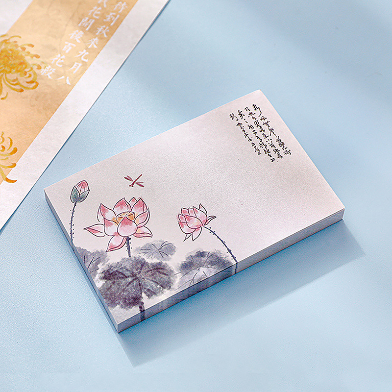 50 Sheets Chinese Ancient Style Memo Pads Retro Style Notepad Notes Decoration Message Notes Stationery Office Supplies GENGLI. 