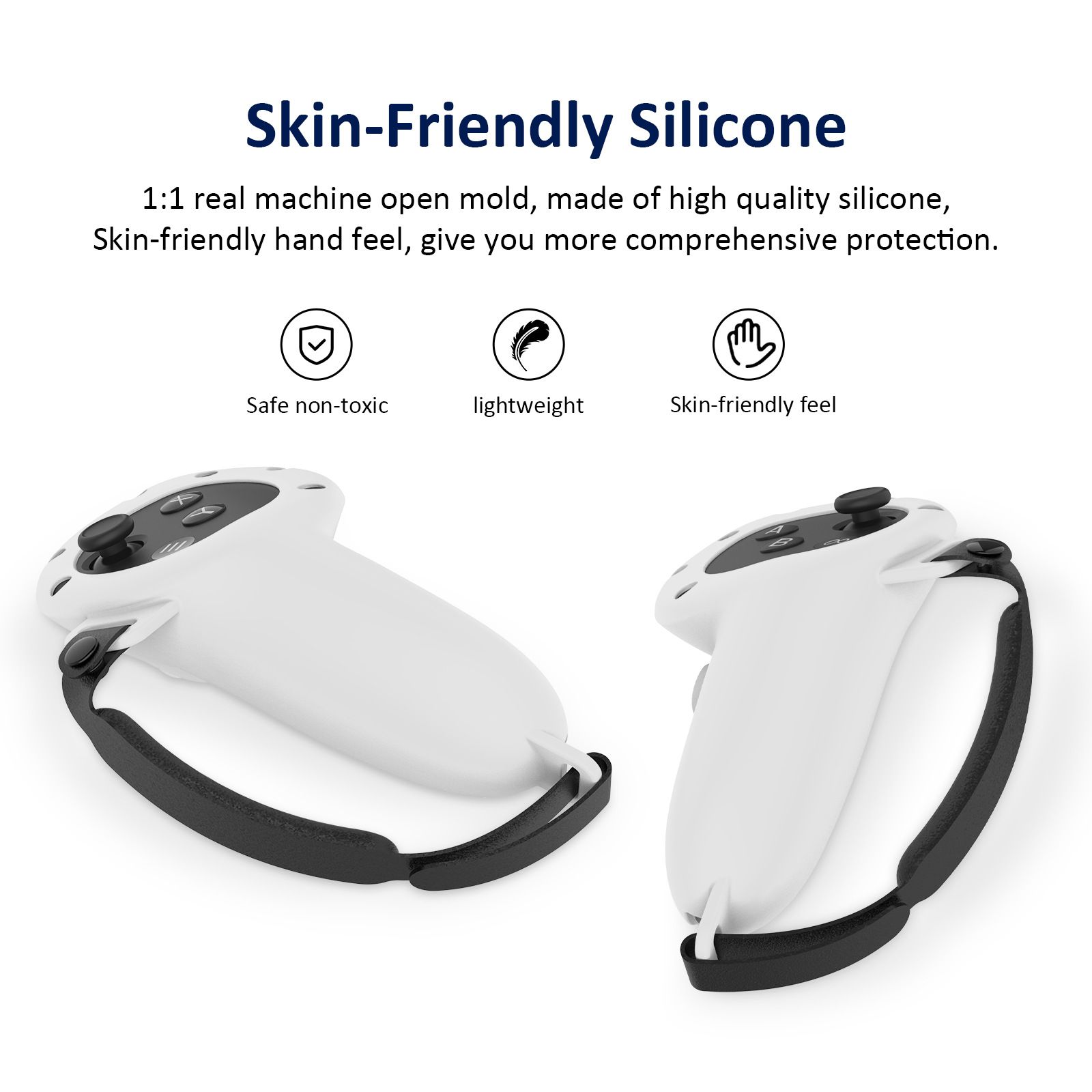 Silicone bảo vệ trường hợp cho Meta Quest 3 bọc tay cầm bảo vệ trường hợp