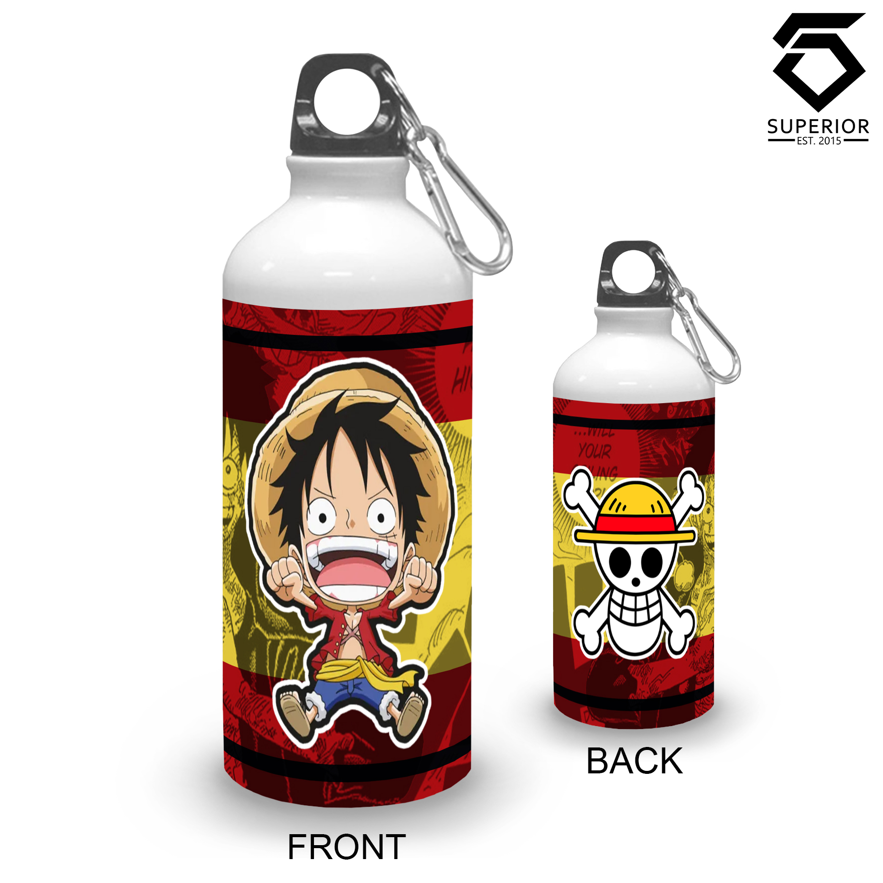 One Piece Anime Monkey D Luffy Zoro Trafalgar Law Sublimated Sports Jug ...