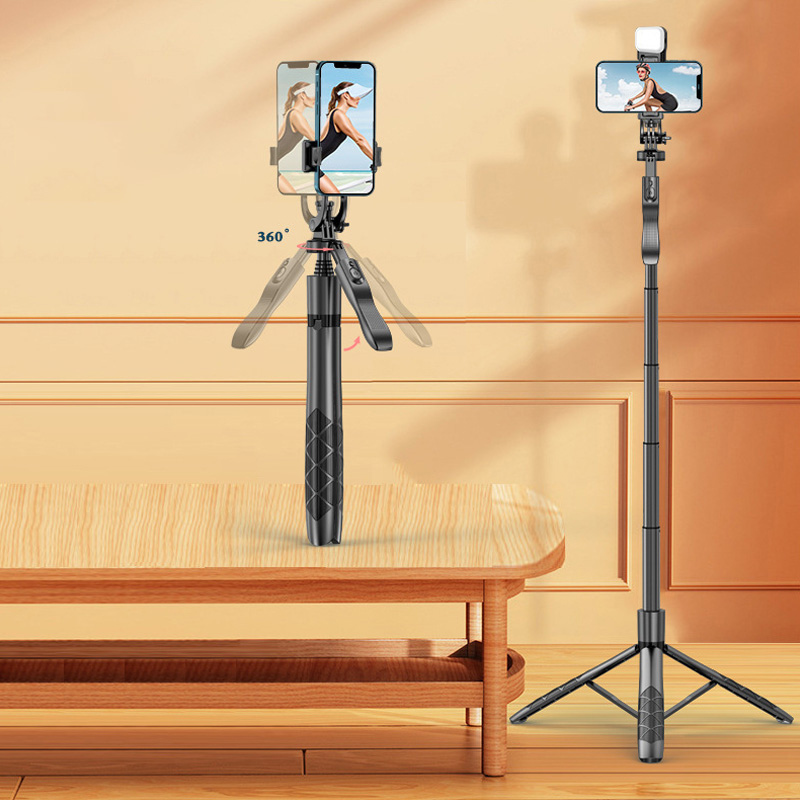 KAIMEIDI Mobile phone bluetooth selfie stick L16 dual fill light handheld stabilizer landing telescopic rod live broadcast bracket tripod