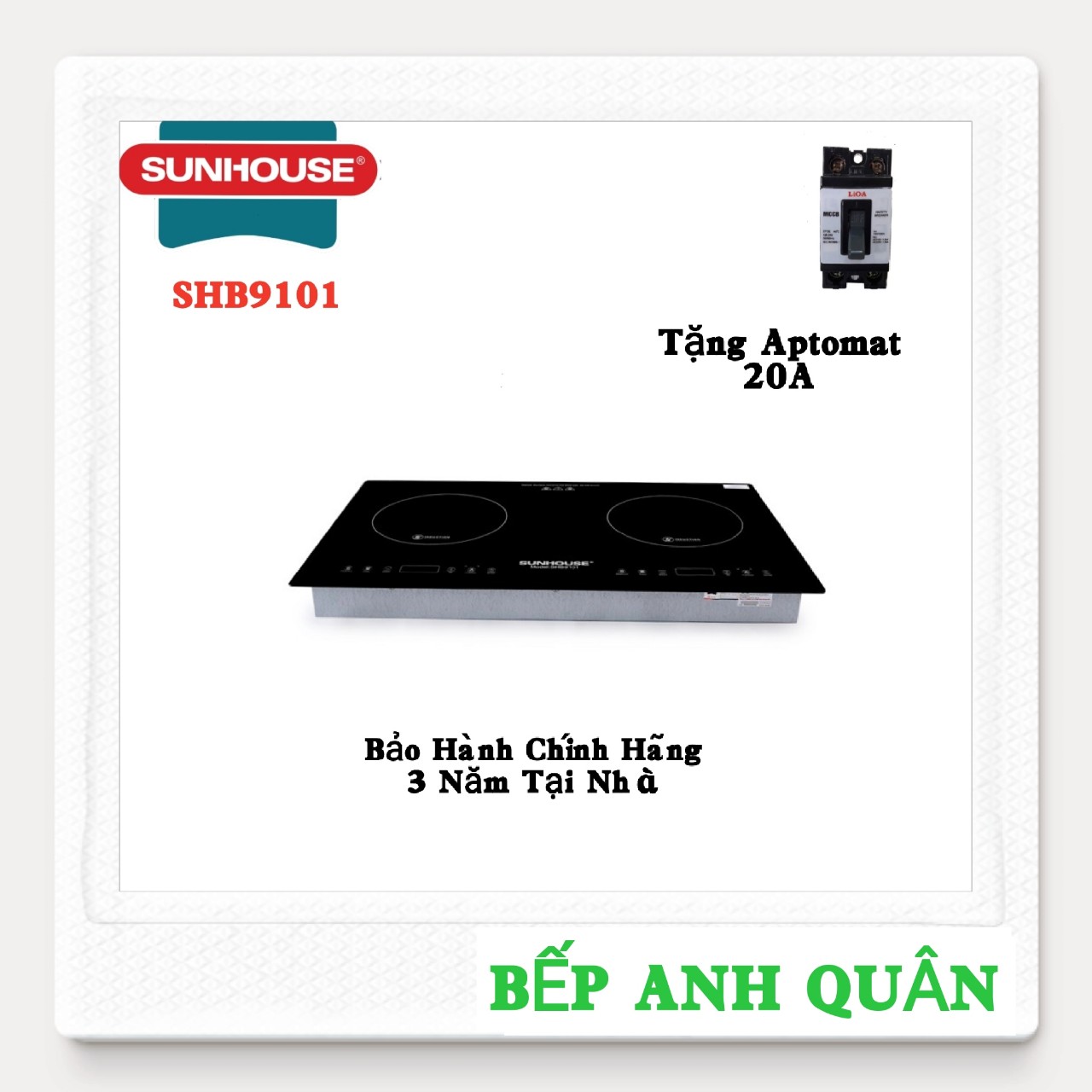 Bếp Từ Đôi Cao Cấp SUNHOUSE SHB9101 NEW 2022