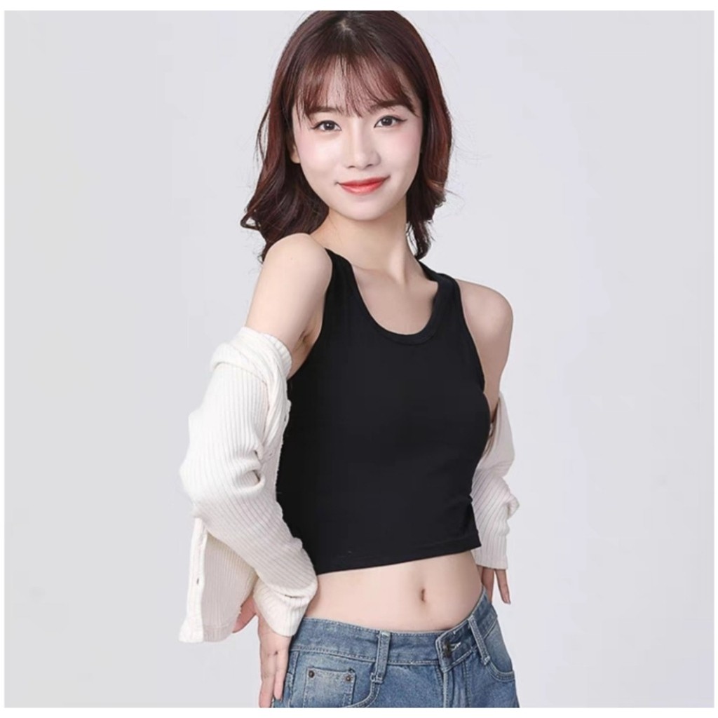 Áo Ba Lỗ Nữ Croptop Cotton Bozip Hè Siêu Mát