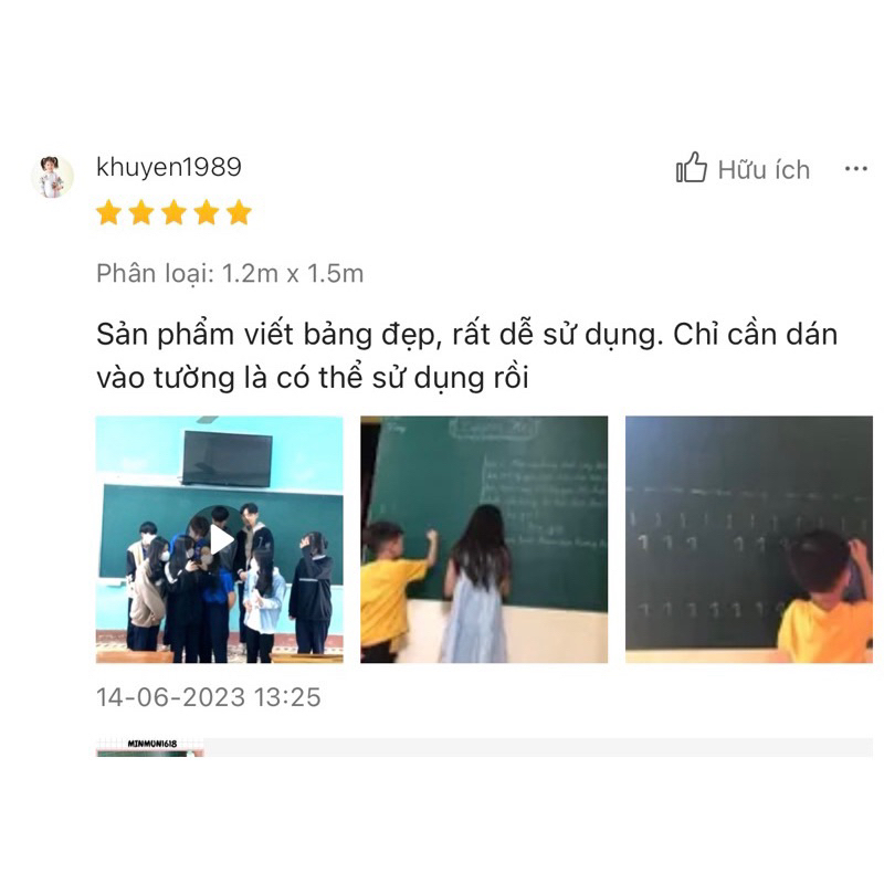 Bảng decal dán tường kẻ ô li viết phấn Hàng Loại 1