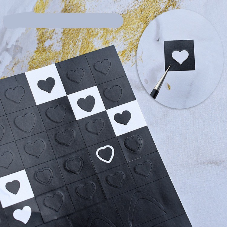 Miếng dán móng tay 3D nail sticker (omber đen)