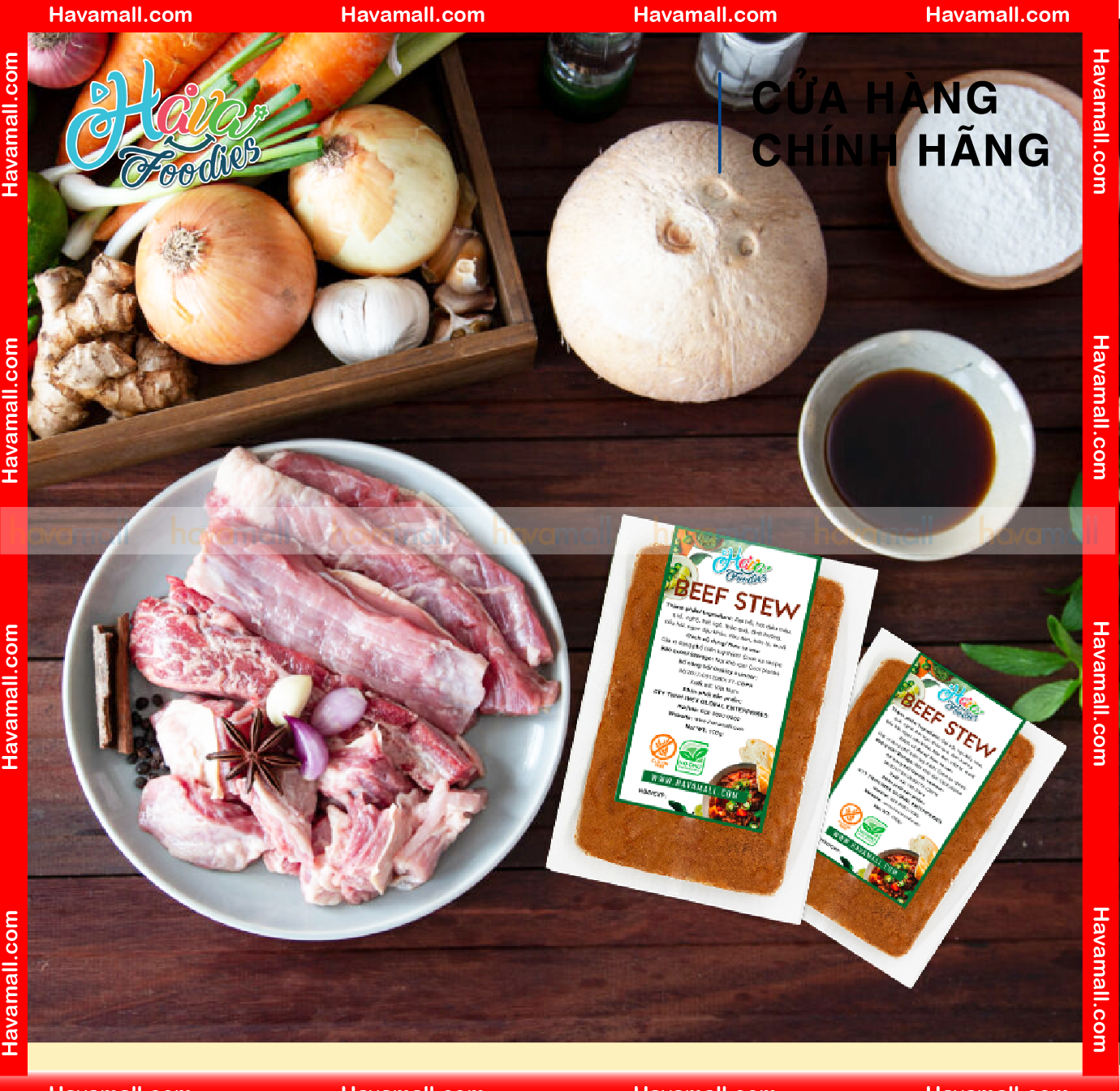 Bột Bò Kho Havafood Túi 100g – Beef Stew