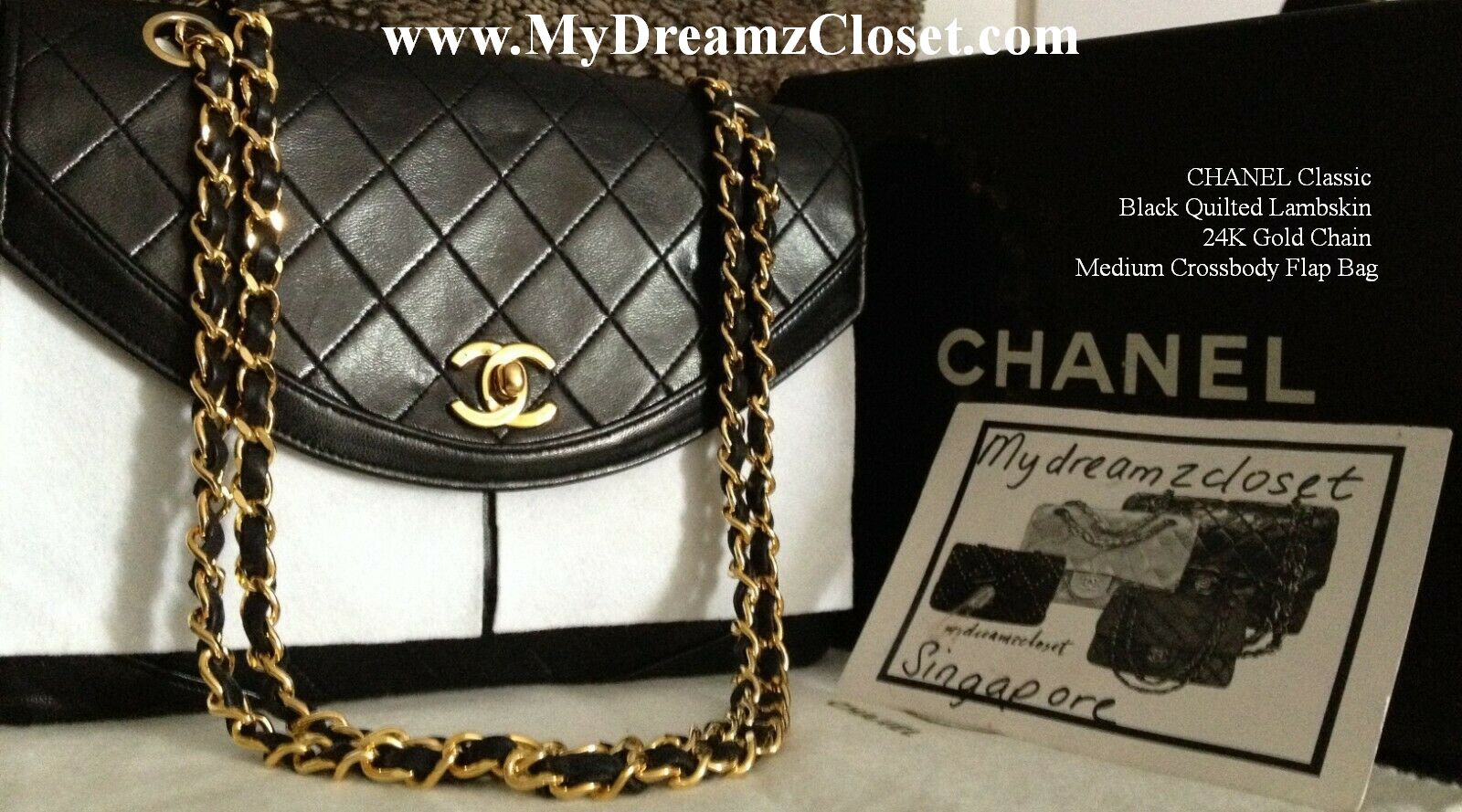 crossbody black chanel bag vintage
