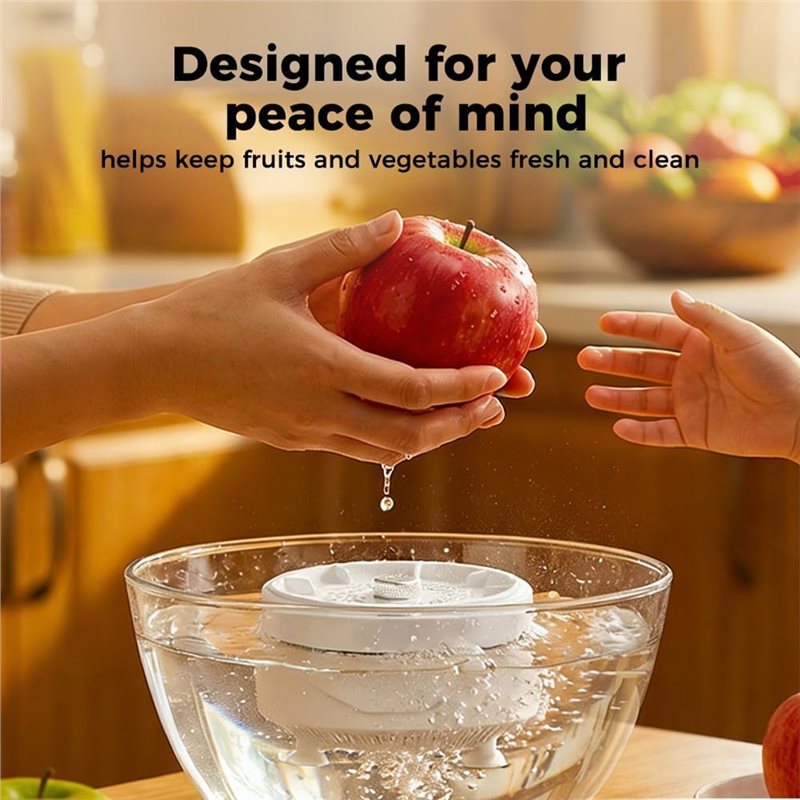 Fruit and Vegetable Washing Machine,Fruit Cleaner Device Waterproof Fruit Vegetable Purifier Clean Produce with Titanium.
