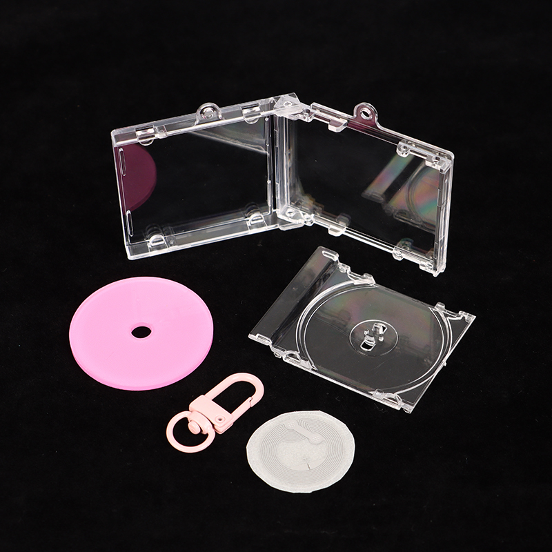 NFC Blank Album CD Case Keychain With NFC Sticker CD Player Keyring ...