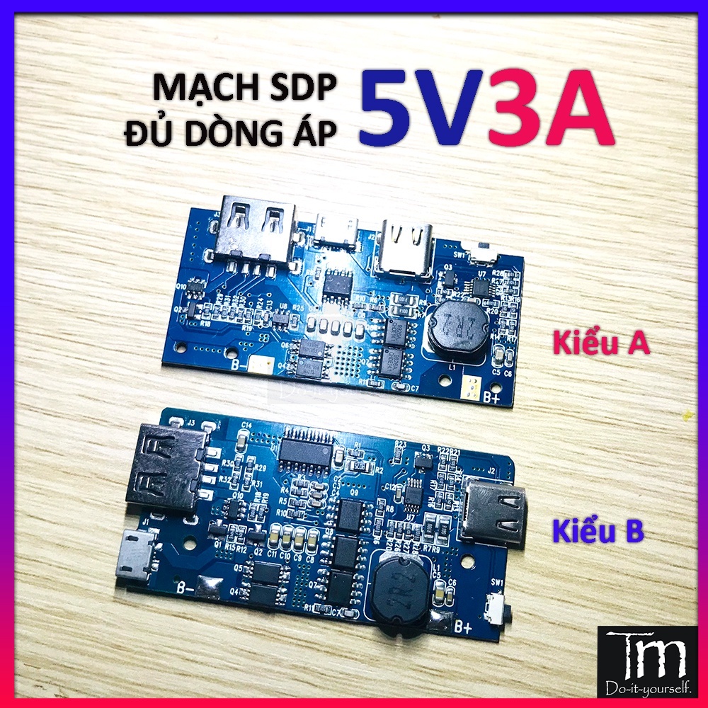 Mạch Sạc Dự Phòng 5V 3A Đủ Dòng Áp