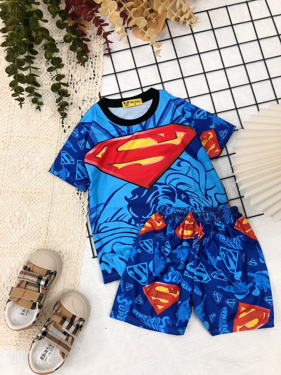 (Dọn kho thanh lý) Bộ cotton thun lạnh in 3D cho bé từ 8-20kg