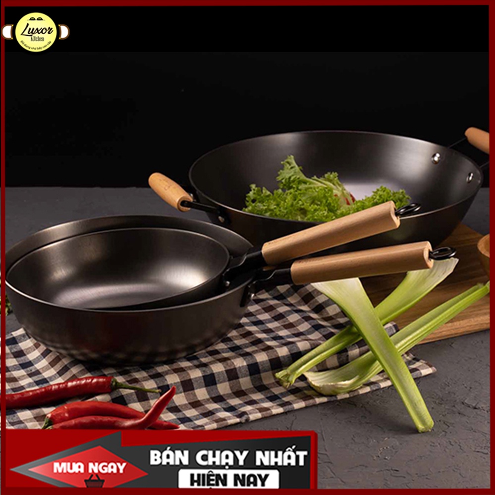 [FREE SHIP][Dùng được mọi loại bếp]  Chảo gang cao cấp La Gourmet Nitrigan  (20cm)(24cm)(28cm)(30)(32cm)(36)