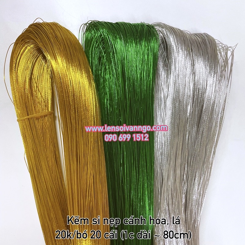 Kẽm si dùng để nẹp cánh hoa, lá (bó 20 sợi)