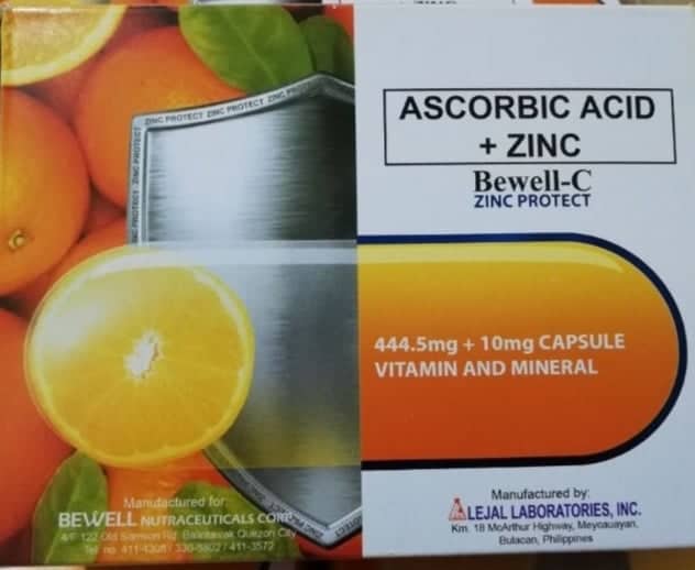 Bewell C Ascorbic Acid Plus Zinc 500mg/10mg 100 Capsules, 200 Capsules