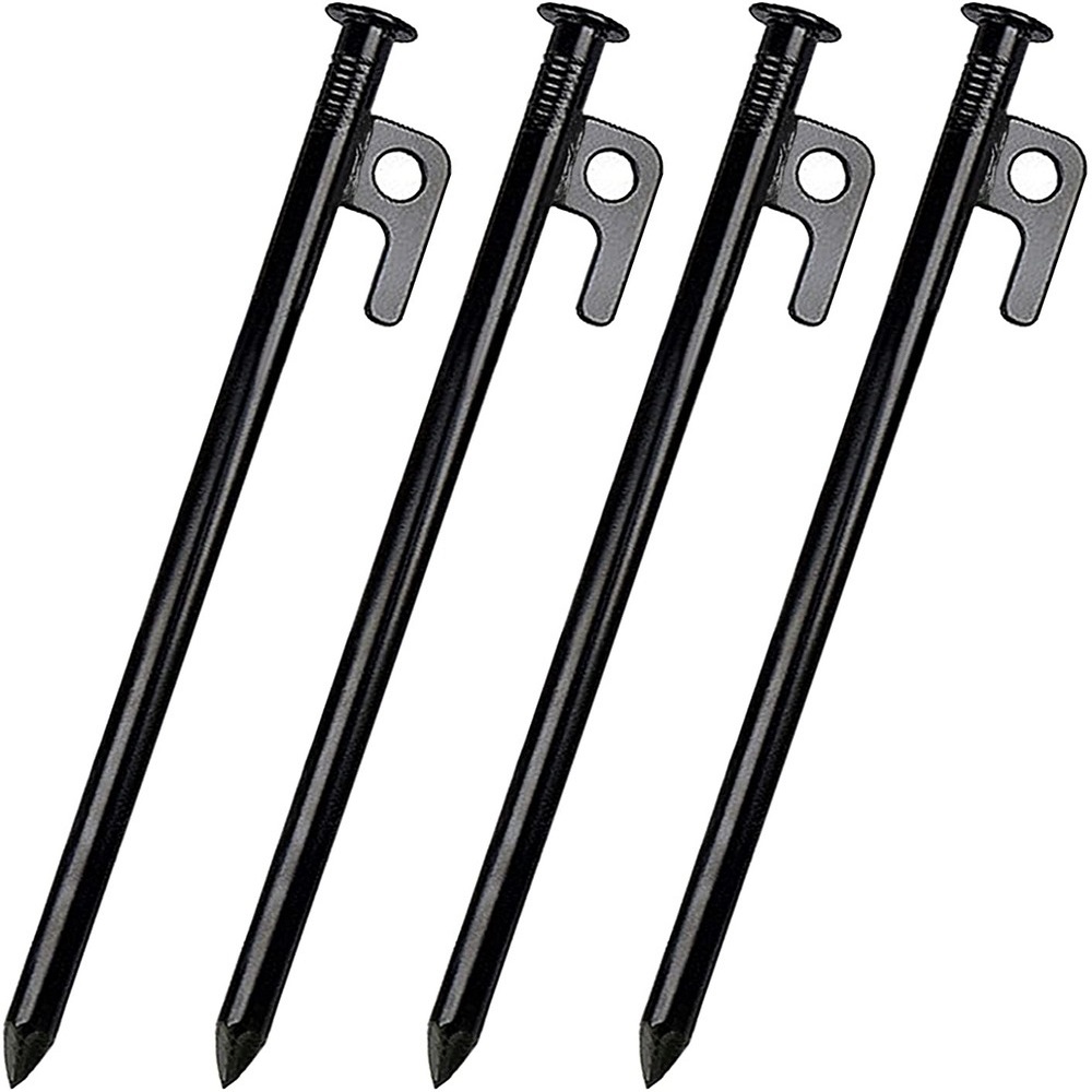 4Pcs Tent Stakes Heavy Duty Camping Stakes 20cm Steel Tent Pegs