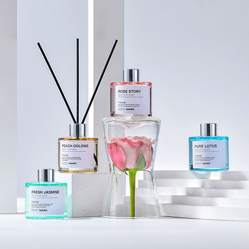 Lọ tinh dầu thơm phòng reed diffuser 50ml để bàn phòng ngủ, toilet, ôtô tự khuếch tán mùi thơm sang trọng