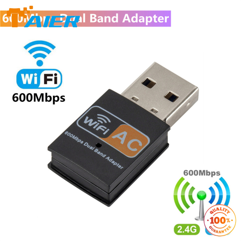 Usb Wifi Adapter 600mbps 2.4ghz 5ghz Wifi Antenna Dual Band 802.11b/n/g/ac Mini Wireless Network Card Receiver