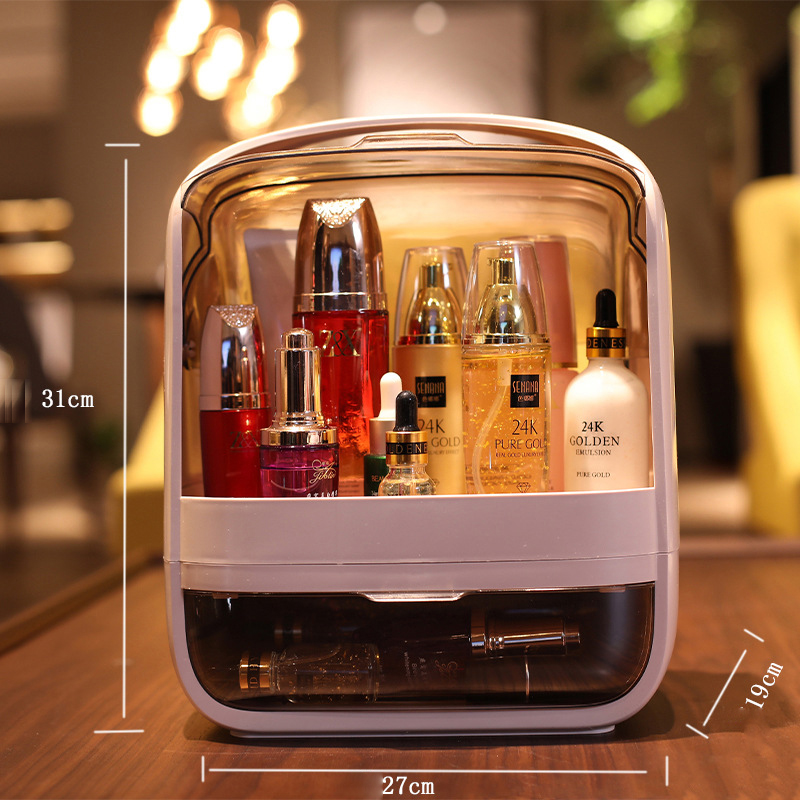 Storage box storage box Drawer storage box Cosmetic storage box Large-capacity desktop storage box Dust-proof skin care product storage box with cover