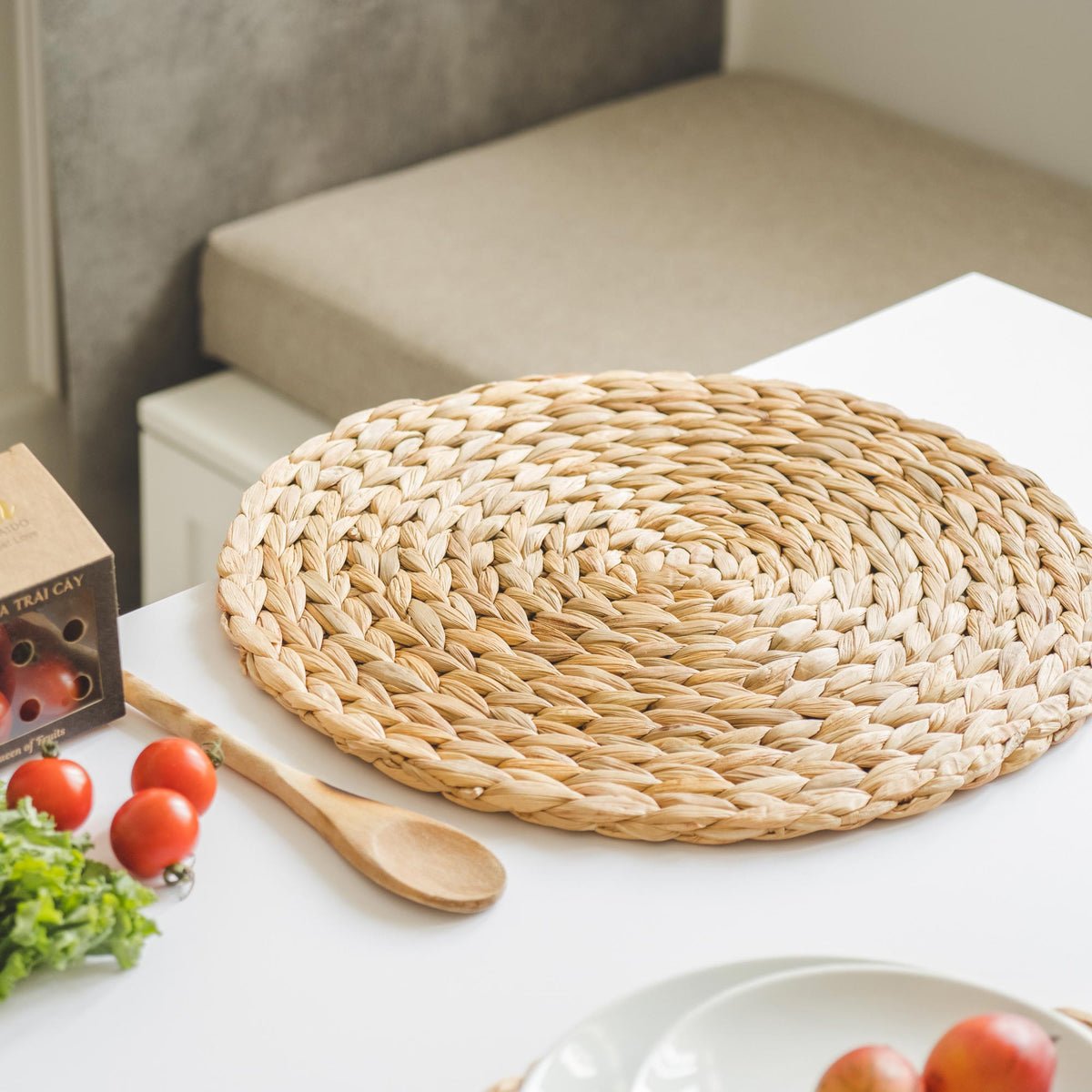 [Lubi Home] - Thảm trang trí lục bình hình tròn xinh xắn (D35cm)