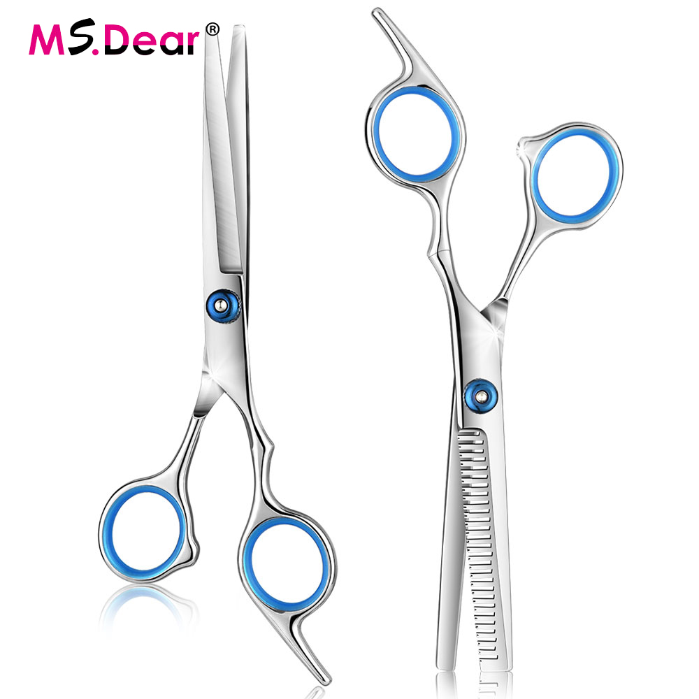 2/10 cái kéo cắt tóc dụng cụ cắt tóc chuyên nghiệp kéo kẹp kéo mỏng lược lược kẹp tóc bàn chải mũi