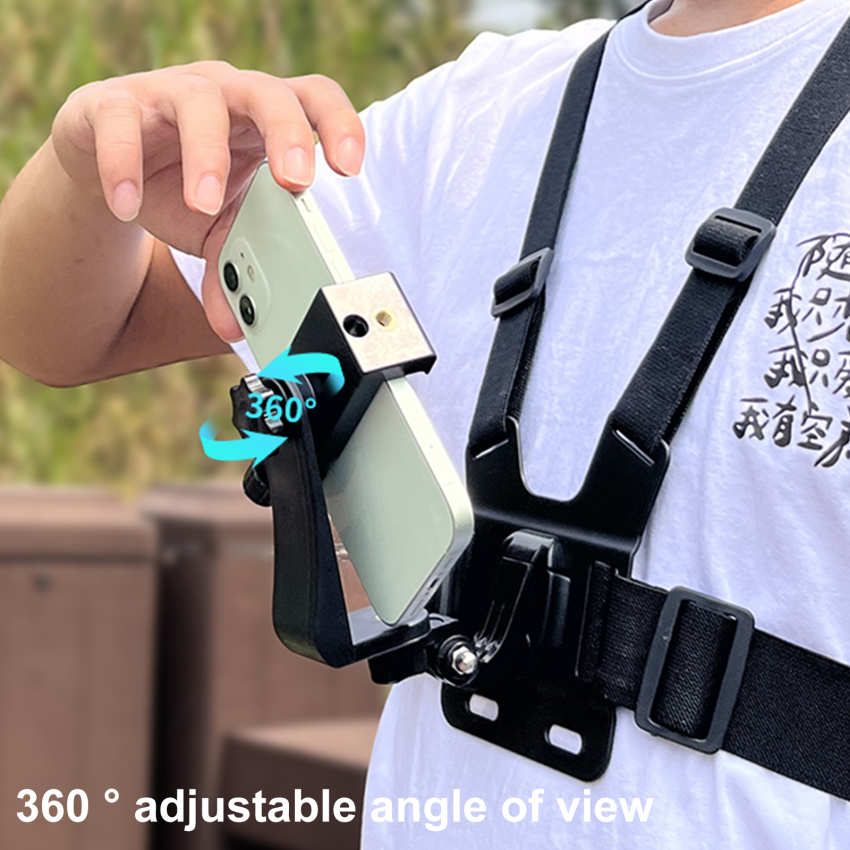 Mobile Phone Chest Strap Mounting Holder First-Angle Video Bracket Fixed Clip Live Broadcast Accessories