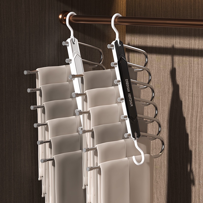 Homenhome Household multifunctional folding magic seamless pants storage rack