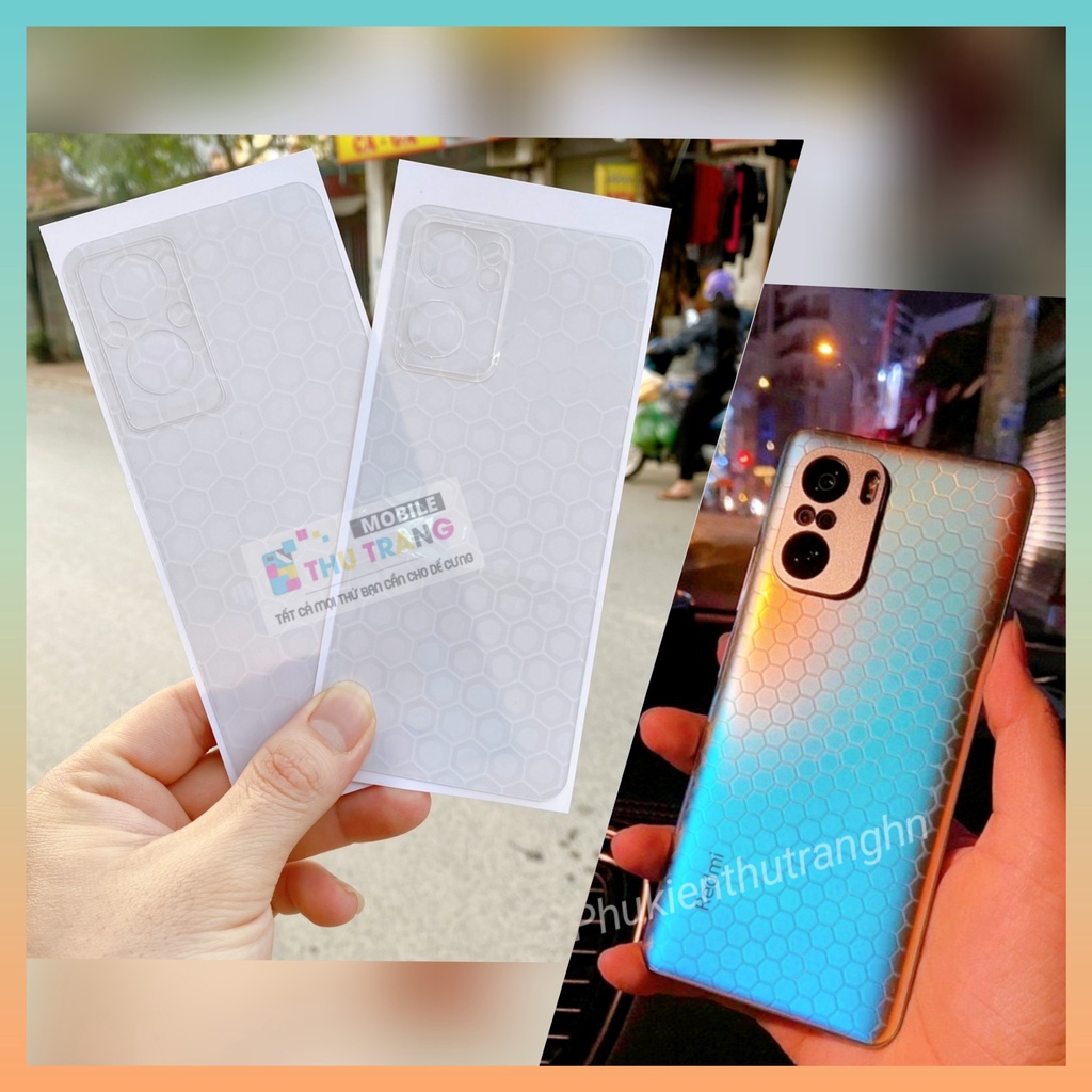 Miếng dán ppf mặt sau vân lục lăng oppo reno 7 5g/ reno 7 z 5g không full viền