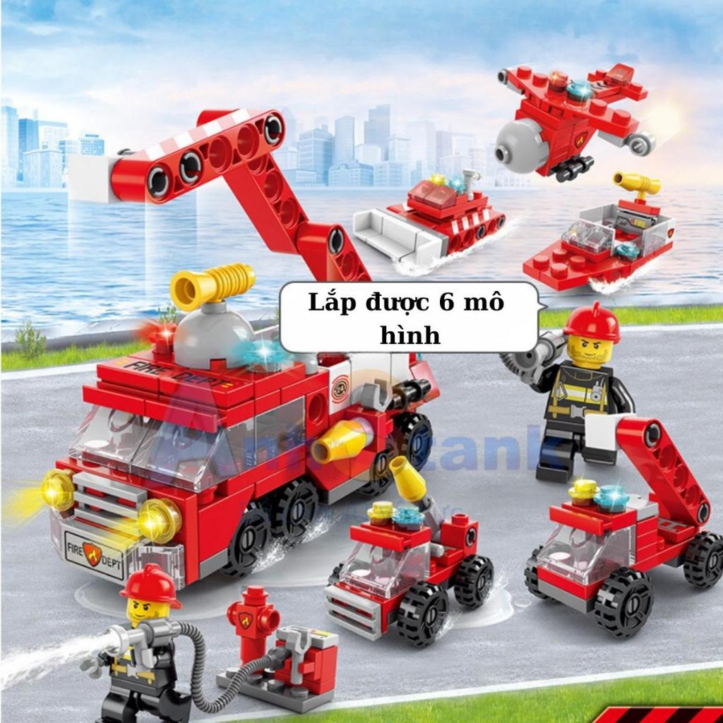 Đồ chơi lắp ráp xe Cứu hỏa 147 chi tiết