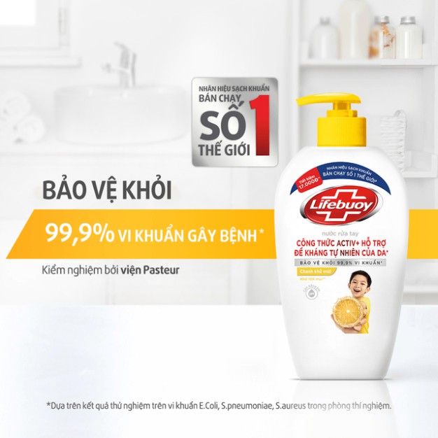 Nước rửa tay Lifebuoy Bảo vệ diệt khuẩn 450g(Túi)
