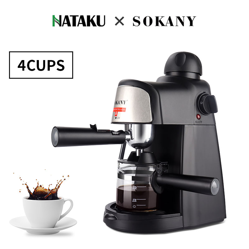 Máy Pha Cà Phê Mini 800ml Bình Pha Cà Phê 4 cups Máy Pha Cà Phê Espresso 3.5 bar Electric Coffee Machine