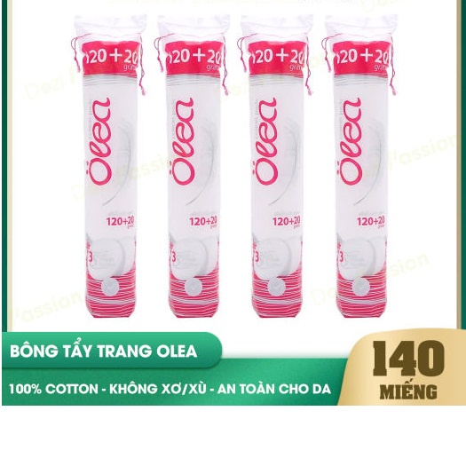 Combo 4 bông tẩy trang Olea 140 miếng ( 4x 140)