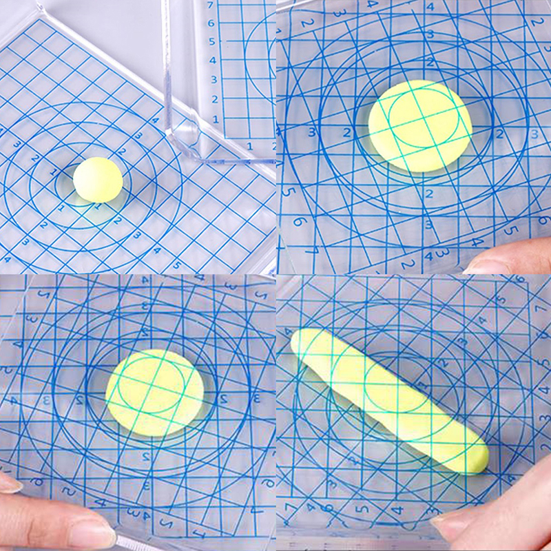 1Pcs Polymer Clay Tools Clay Diy Tool Clear Acrylic Sheet Clay Roller Backing Board Grid For Pottery Plasticine Shaping. 