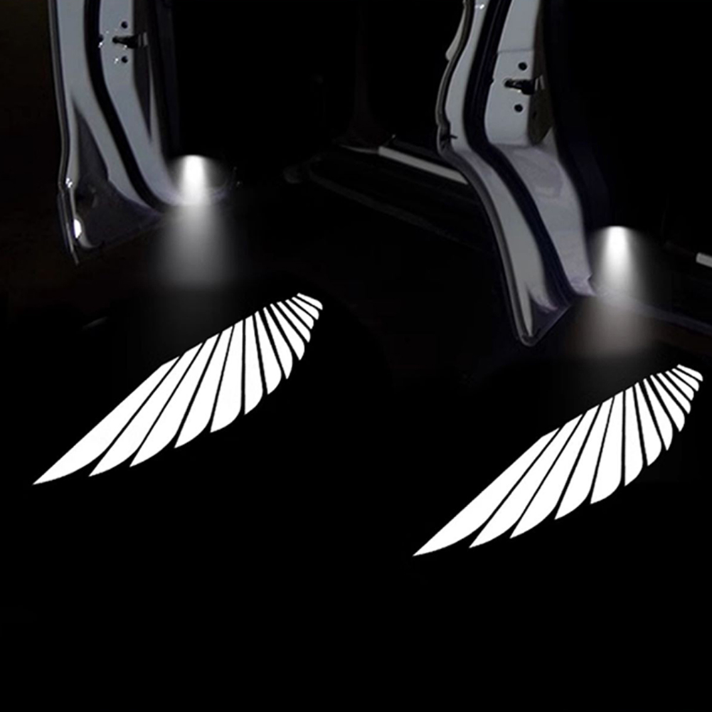FG 2Pcs/4Pcs Car Door Projector LED Angel Wings Courtesy Shadow Lights Wireless Lamp Accessories Vehicle. 