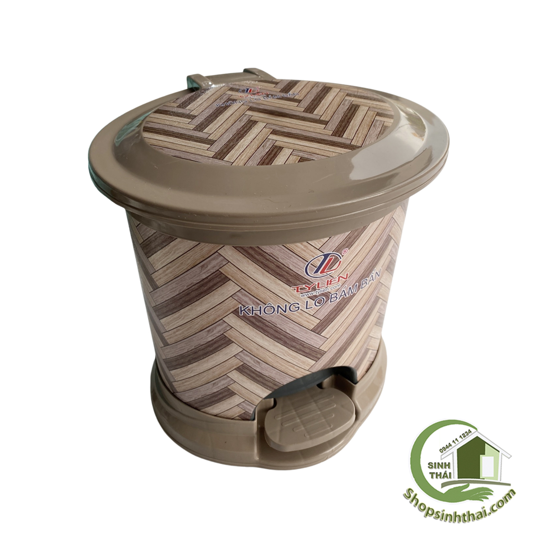 Thùng đựng rác oval nhỏ có nắp đậy - 22cm - Giao kiểu ngẫu nhiên
