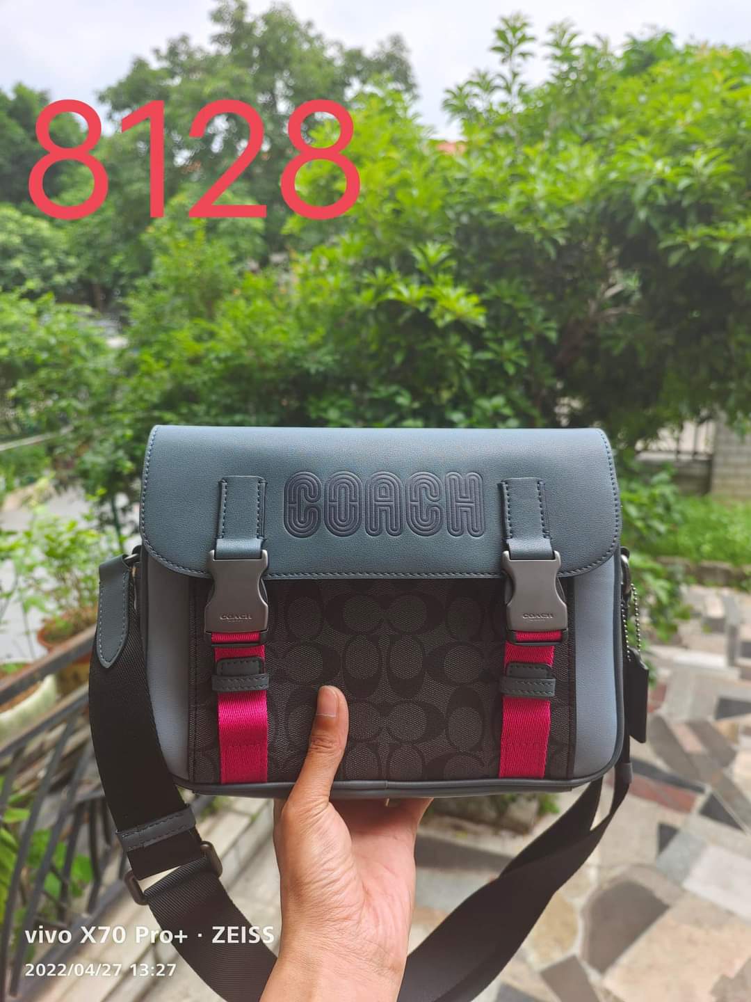 Original Coach Track Crossbody In Colorblock Signature Canvas  