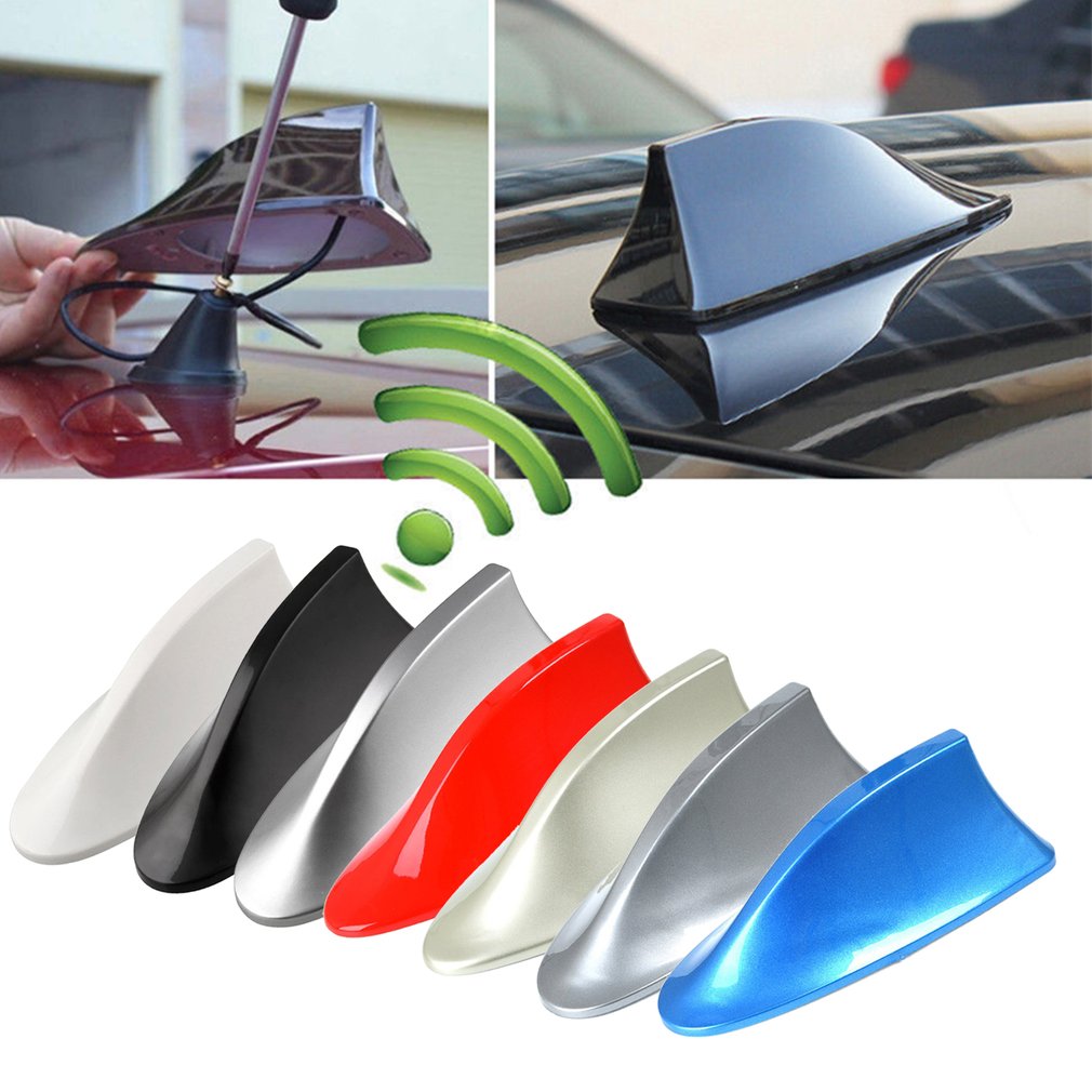 Universal Car Shark Antenna Auto Exterior Roof Shark Fin Antenna Signal Protective Aerial Car Styling.