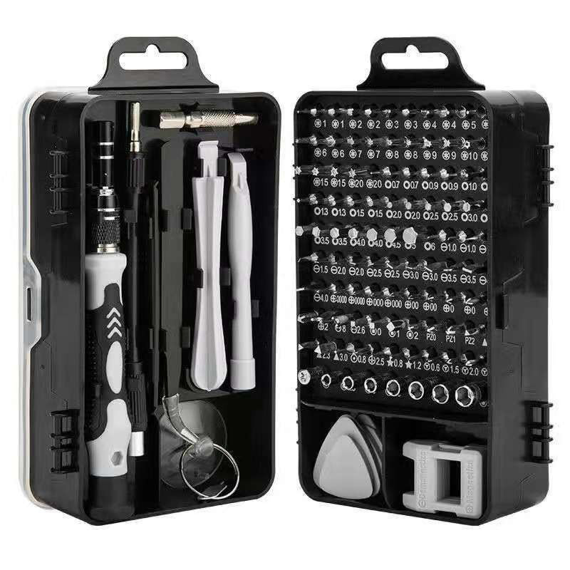 ERMO 🔧Bộ tua vít đa năng 115 trong 1 sữa chữa điện thoại, máy tính, laptop đa năng, Tuốc nơ vít 115in 1 sửa điện thoại di động và tháo gỡ Bộ dụng cụ đa tuốc nơ vít đặc thù