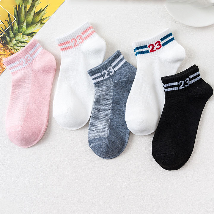 [HCM] [SET 5 ĐÔI] Tất vớ nữ cổ ngắn số 23 dễ thương
