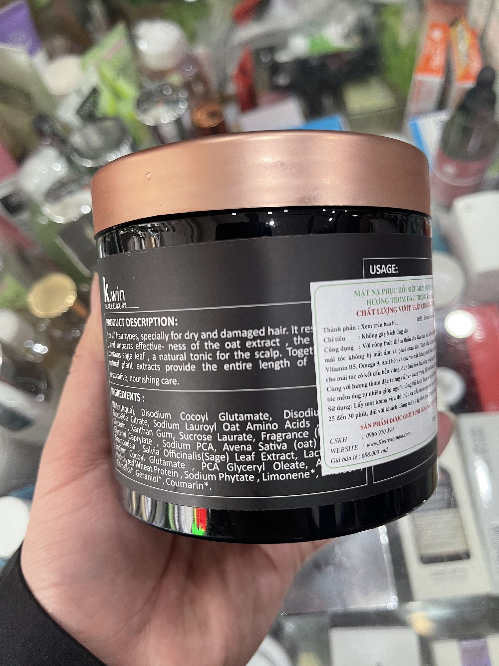 Kem Hấp Ủ KWIN Black Luxury phục hồi tóc hư tổn 500ml