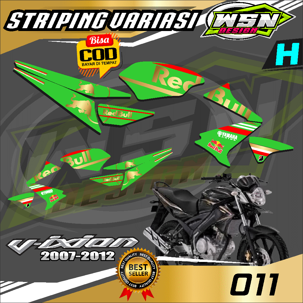 (BISA COD) Sticker Striping Vixion Old 2007/2012 Stiker Variasi List